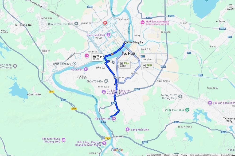 Thuy Tien Water Park is located around 10km from the city center and is accessible by either motorbike or car